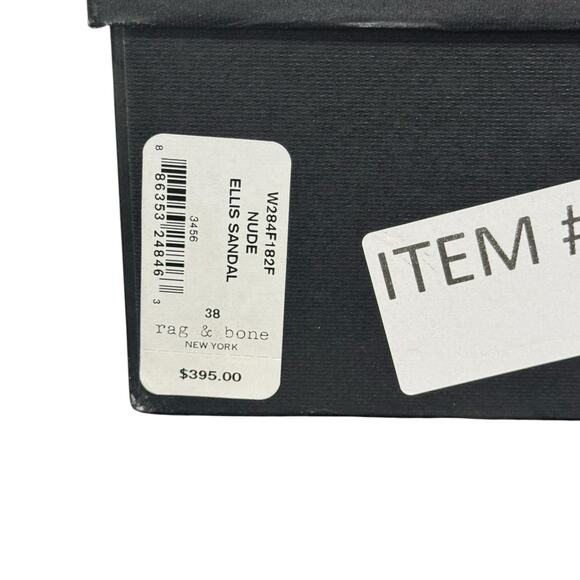 NIB! Rag & Bone Ellis Sandal Leather Block Heel in Nude - EU 38 / Size 8 - Picture 15 of 15